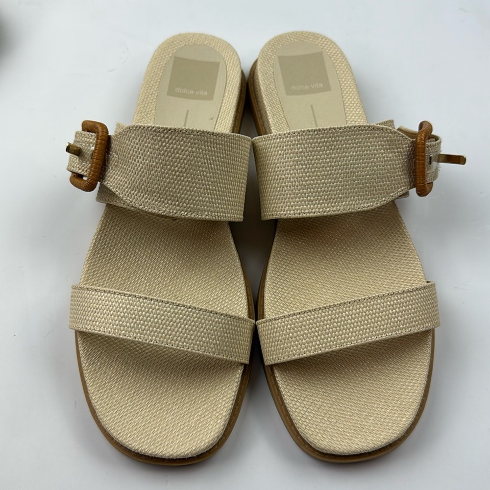 New NWOT Dolce Vita Giana buckle flat slide 8.5 - Picture 2 of 7